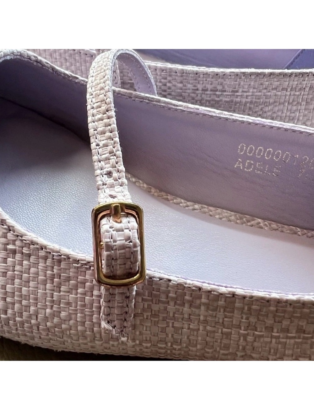 SHU SHOP Women's Lavender Woven Mary Jane Flats Square Toe Buckle US 7.5 M - Picture 10 of 16